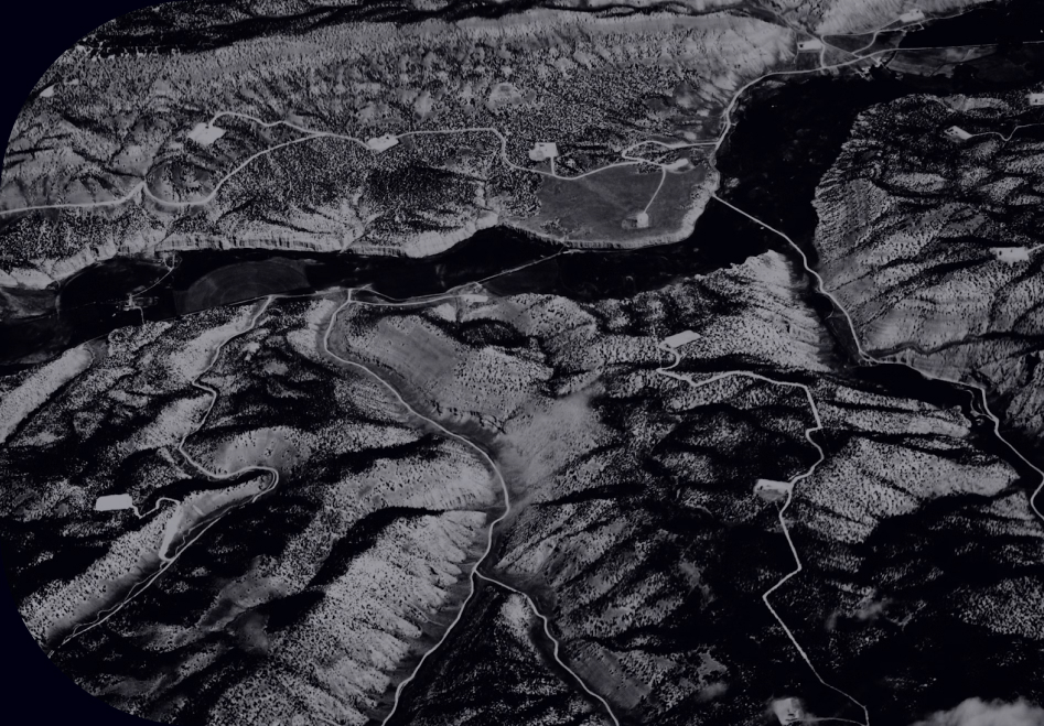 Photograph of land seen from above